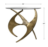 Graciano Glass Side Table - Gold by Uttermost - View 3