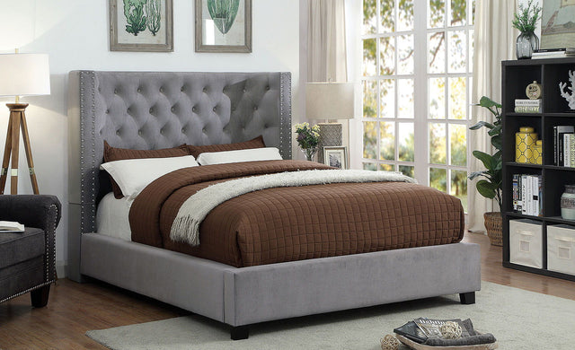 Carley - California King Bed - Gray - CM7775GY - CK - BED - Home Elegance USA - 1