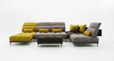 David Ferrari Display Italian Modern Grey & Yellow Fabric Modular Sectional Sofa Vgftdisplay - VGFTDISPLAY - Home Elegance USA - 4