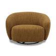 Divani Casa Norris - Modern Mustard Fabric Swivel Accent Chair | Home Elegance USA
