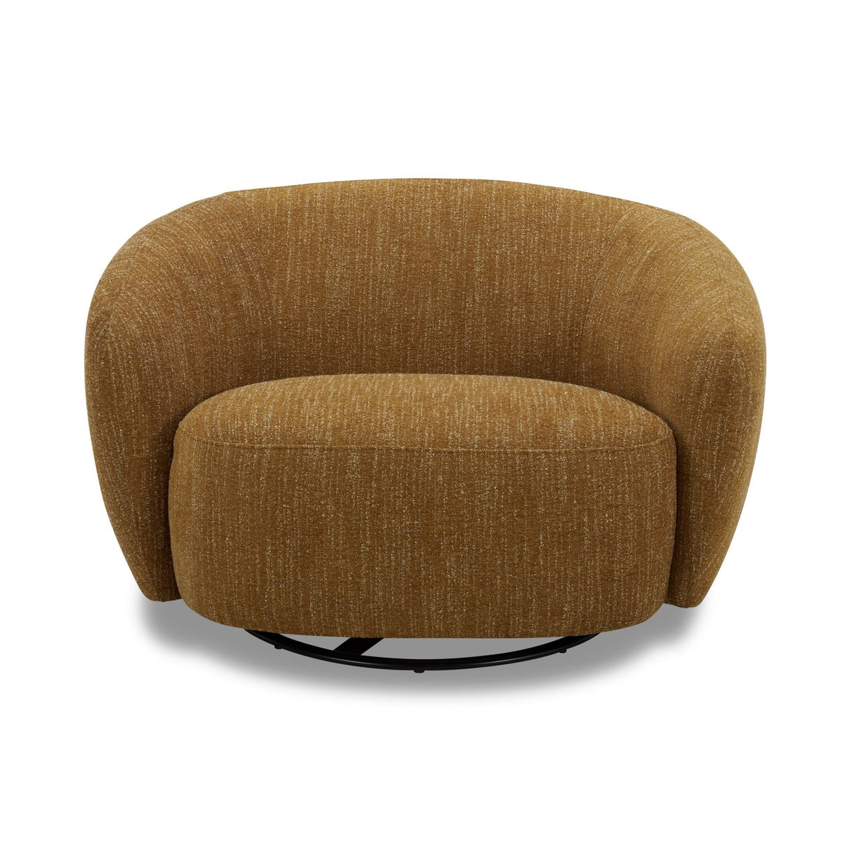 Divani Casa Norris - Modern Mustard Fabric Swivel Accent Chair | Home Elegance USA