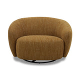 Divani Casa Norris - Modern Mustard Fabric Swivel Accent Chair | Home Elegance USA