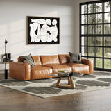 Cambria - Modern Cognac Leather Sofa - View Image 1