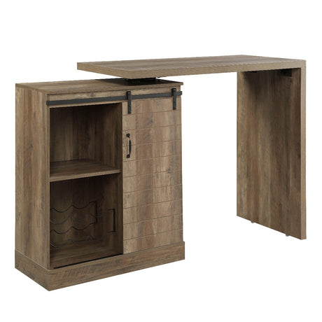 Acme - Quillon Bar Table DN00153 Rustic Oak Finish