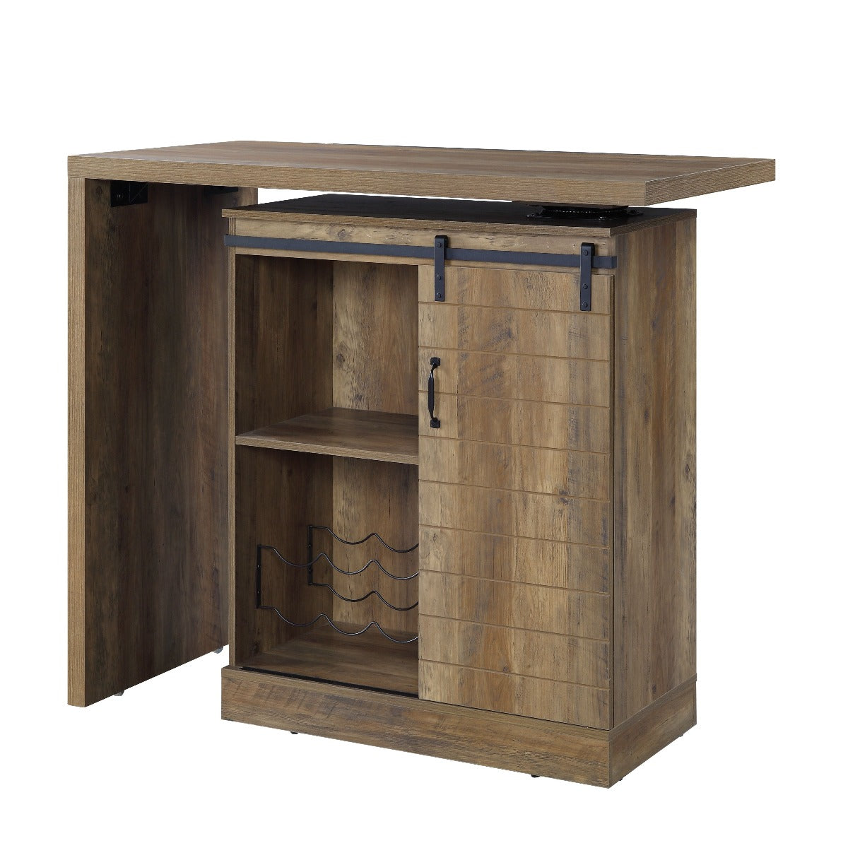 Acme - Quillon Bar Table DN00153 Rustic Oak Finish