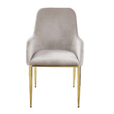 Barnard Side Chair (Set - 2) DN00220 Gray Velvet & Mirrored Gold Finish | Acme - DN00220 - Home Elegance USA - 3