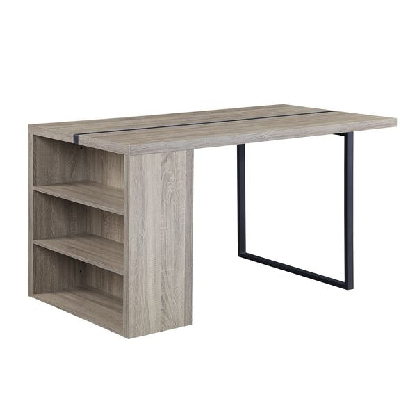 Acme - Patwin Dining Table DN00401 Gray Oak & Black Finish