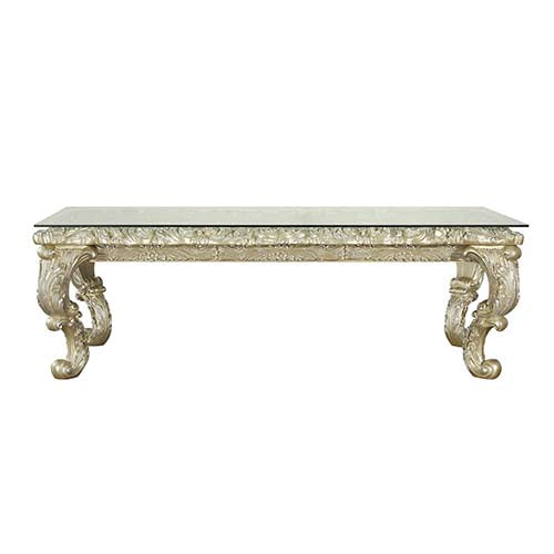 Acme - Vatican Dining Table DN00467 Champagne Silver Finish