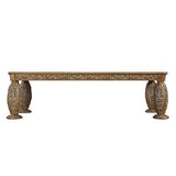 Acme - Constantine Dining Table DN00477 Brown & Gold Finish