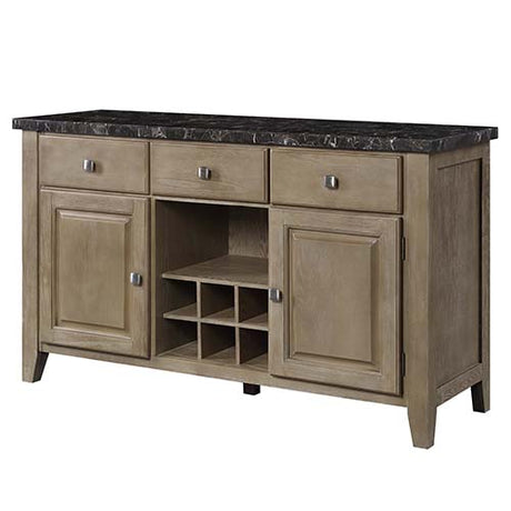 Acme - Charnell Server DN00555 Marble Top & Oak Finish