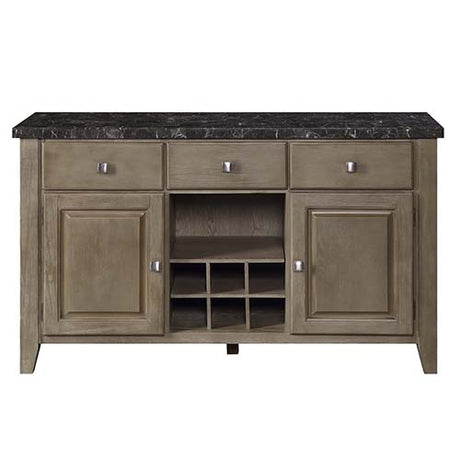 Acme - Charnell Server DN00555 Marble Top & Oak Finish