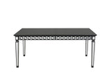 Acme - Varian II Dining Table DN00590 Mirrored & Black Finish