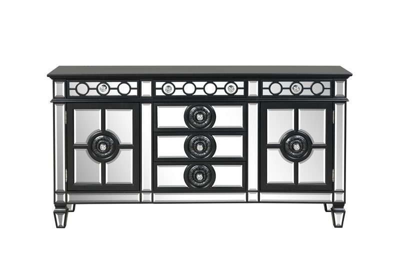 Acme - Varian II Server DN00591 Mirrored & Black Finish