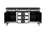 Acme - Varian II Server DN00591 Mirrored & Black Finish