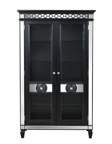 Acme - Varian II Curio DN00593 Mirrored & Black Finish