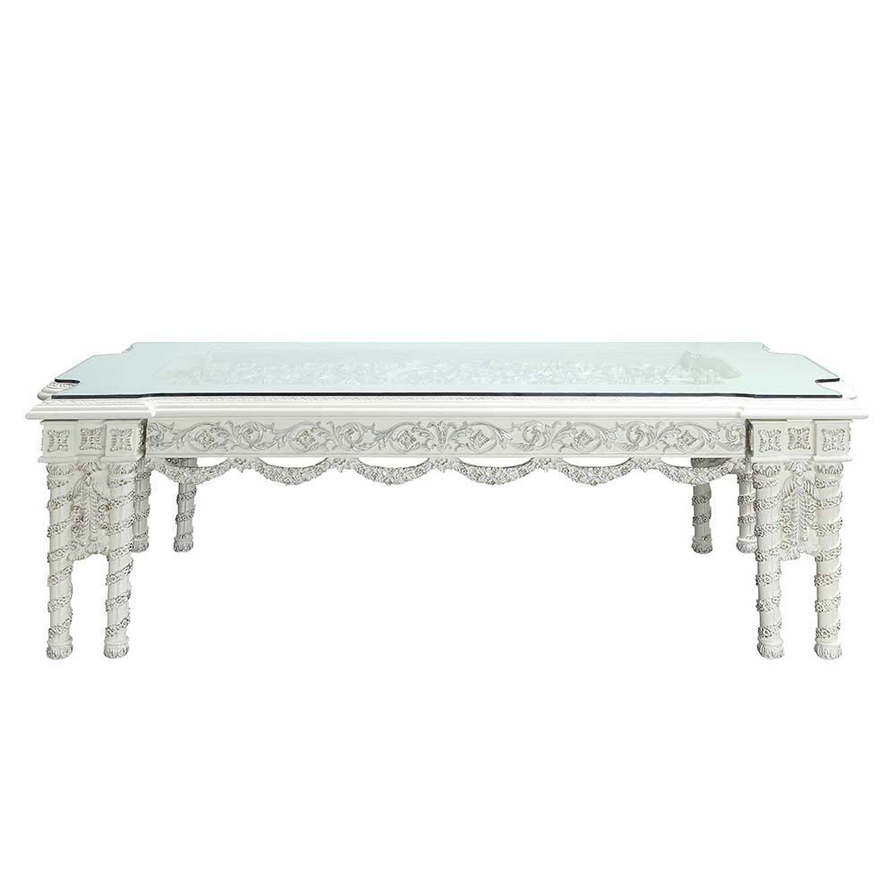 Acme - Vanaheim Dining Table DN00678 Antique White Finish