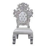 Acme - Valkyrie Side Chair (Set-2) DN00690 Synthetic Leather & Antique Platinum Finish