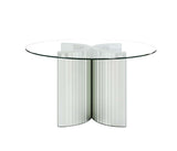 Acme - Noralie Dining Table DN00718 Mirrored & Faux Diamonds