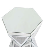 Acme - Noralie Dining Table DN00722 Mirrored & Faux Diamonds