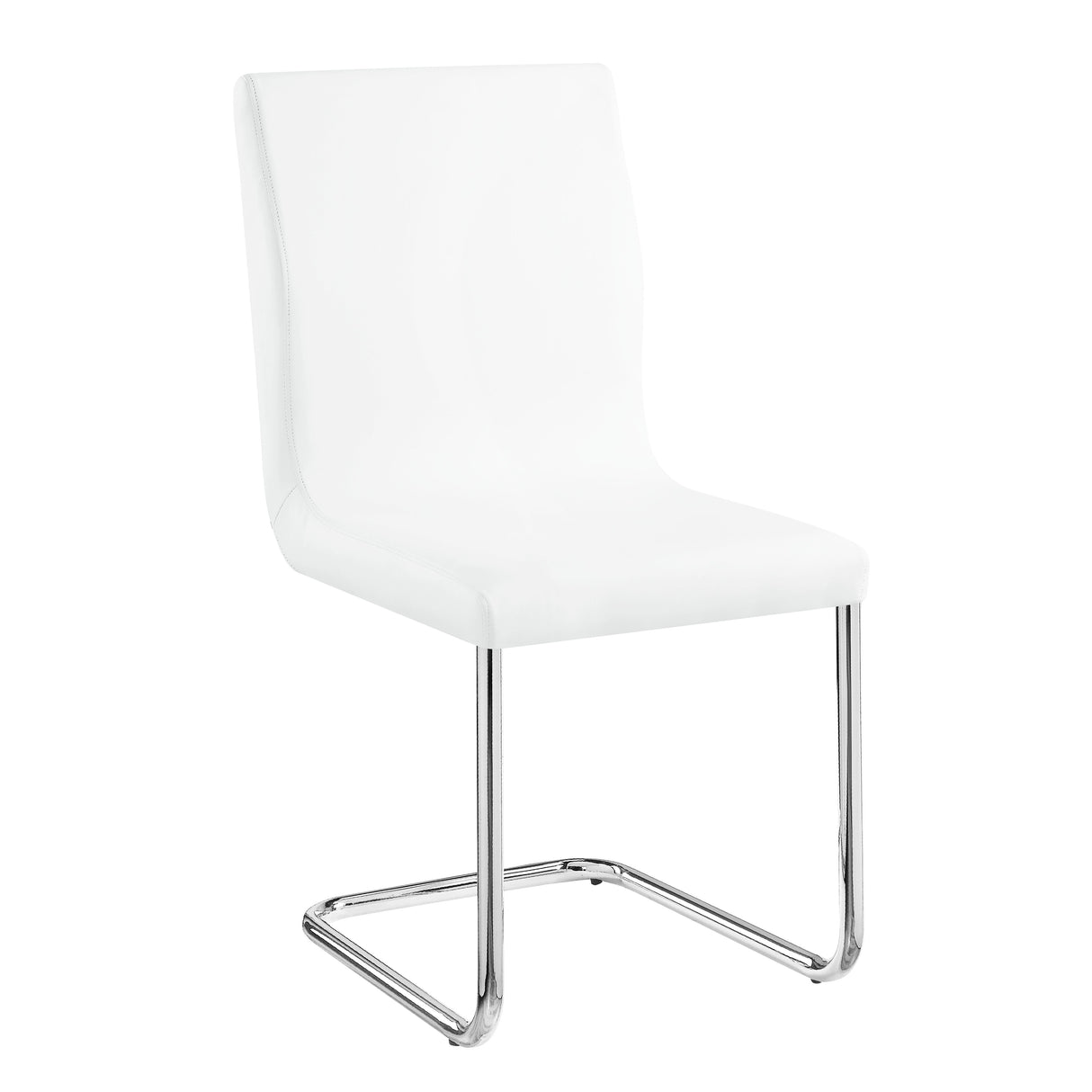 Acme - Palton Side Chair (Set-2) DN00733 White Synthetic Leather & Chrome Finish