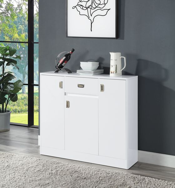 Acme - Pagan Server DN00742 White High Gloss Finish