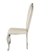 Cyrene Side Chair (Set - 2) DN00926 Beige Synthetic Leather | Acme | Home Elegance USA