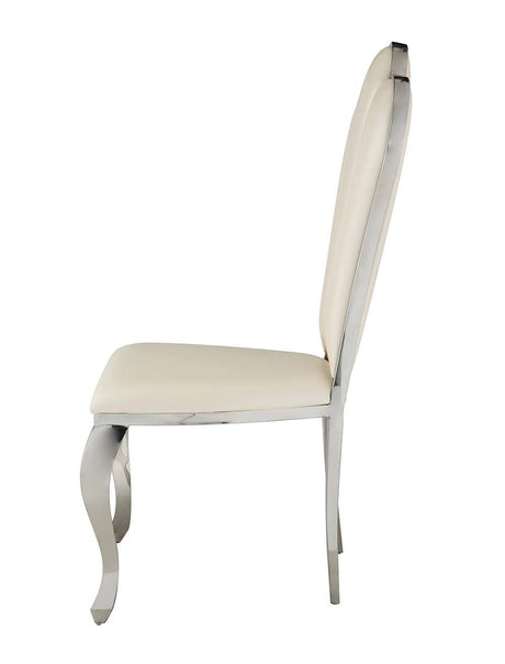 Cyrene Side Chair (Set - 2) DN00926 Beige Synthetic Leather | Acme - DN00926 - Home Elegance USA - 4