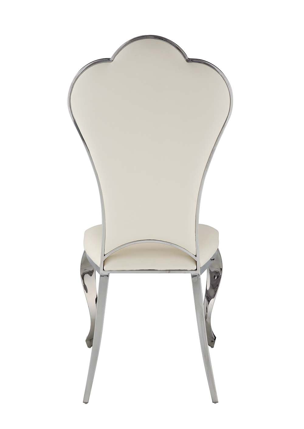 Cyrene Side Chair (Set - 2) DN00926 Beige Synthetic Leather | Acme - DN00926 - Home Elegance USA - 5