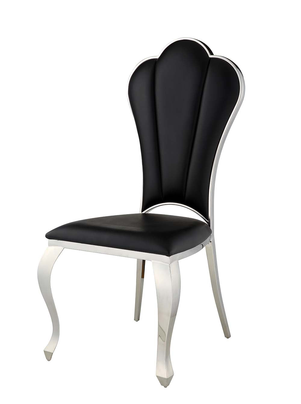 Cyrene Side Chair (Set - 2) DN00927 Black Synthetic Leather | Acme | Home Elegance USA