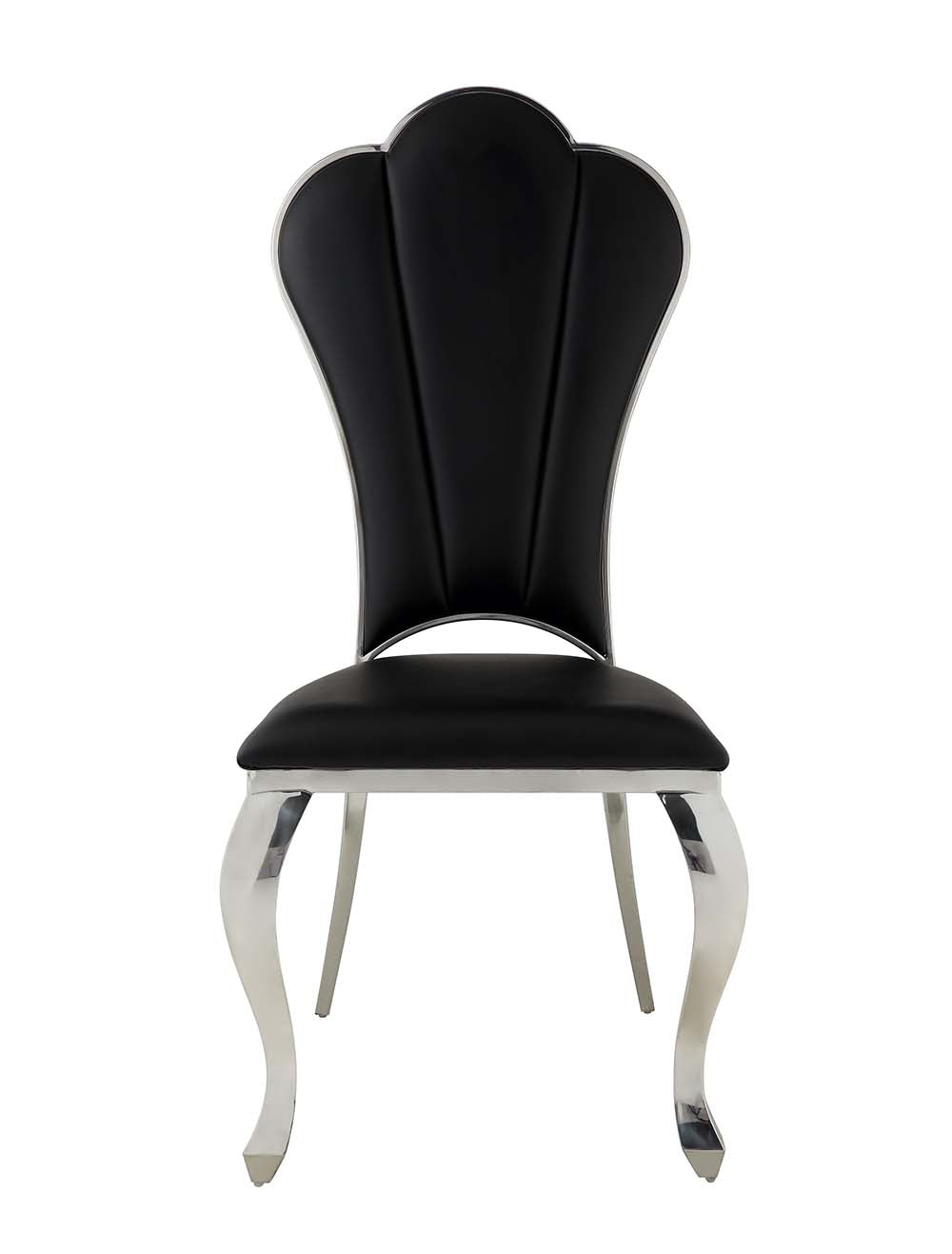 Cyrene Side Chair (Set - 2) DN00927 Black Synthetic Leather | Acme | Home Elegance USA