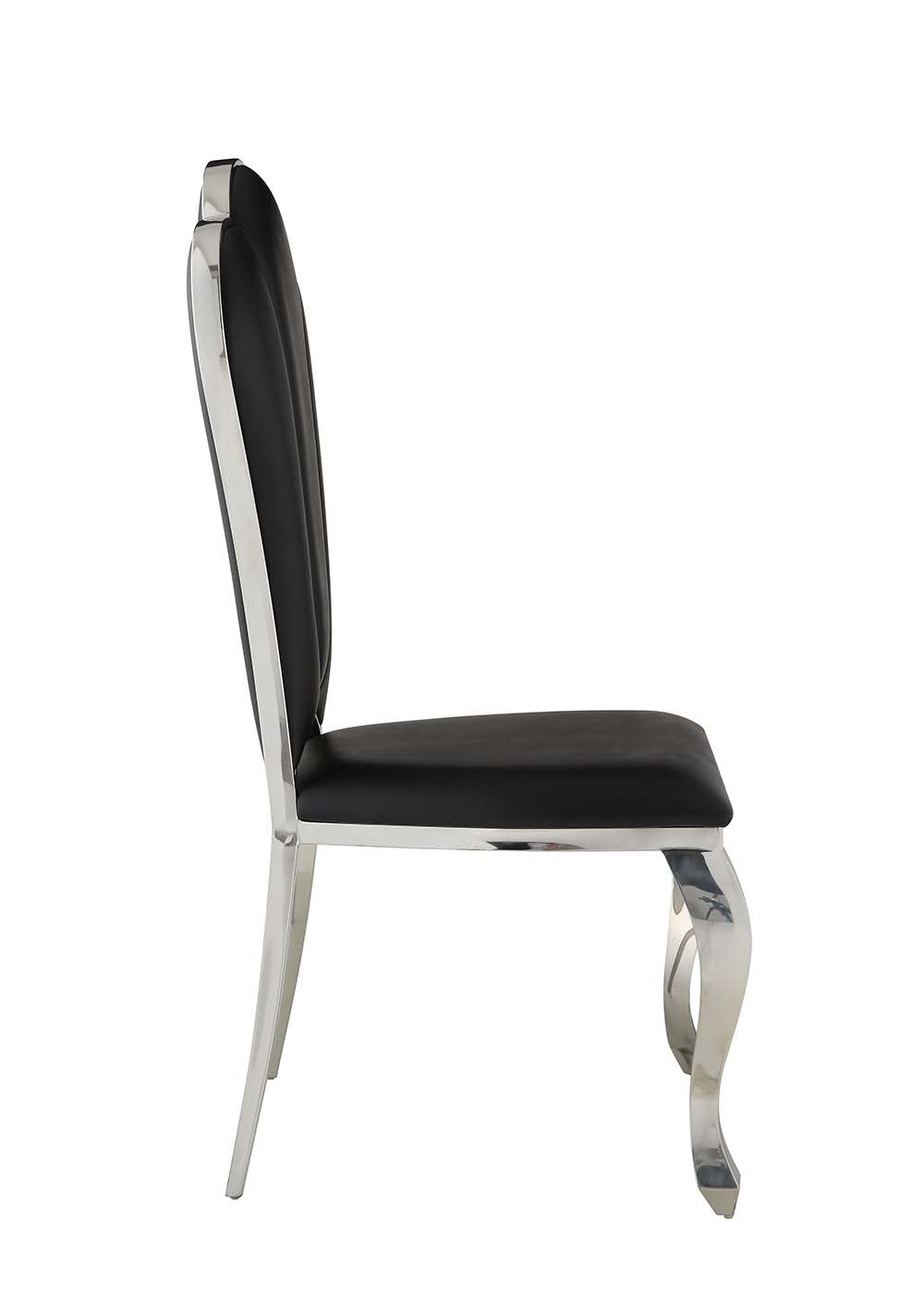 Cyrene Side Chair (Set - 2) DN00927 Black Synthetic Leather | Acme | Home Elegance USA