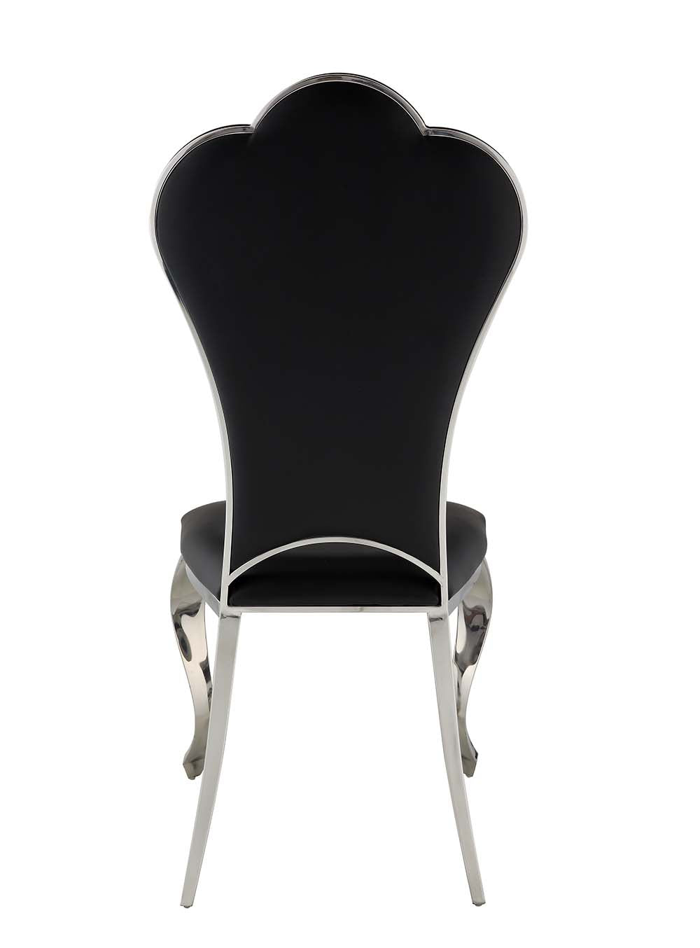 Acme - Cyrene Side Chair (Set-2) DN00927 Black Synthetic Leather