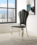 Cyrene Side Chair (Set - 2) DN00927 Black Synthetic Leather | Acme - DN00927 - Home Elegance USA - 1