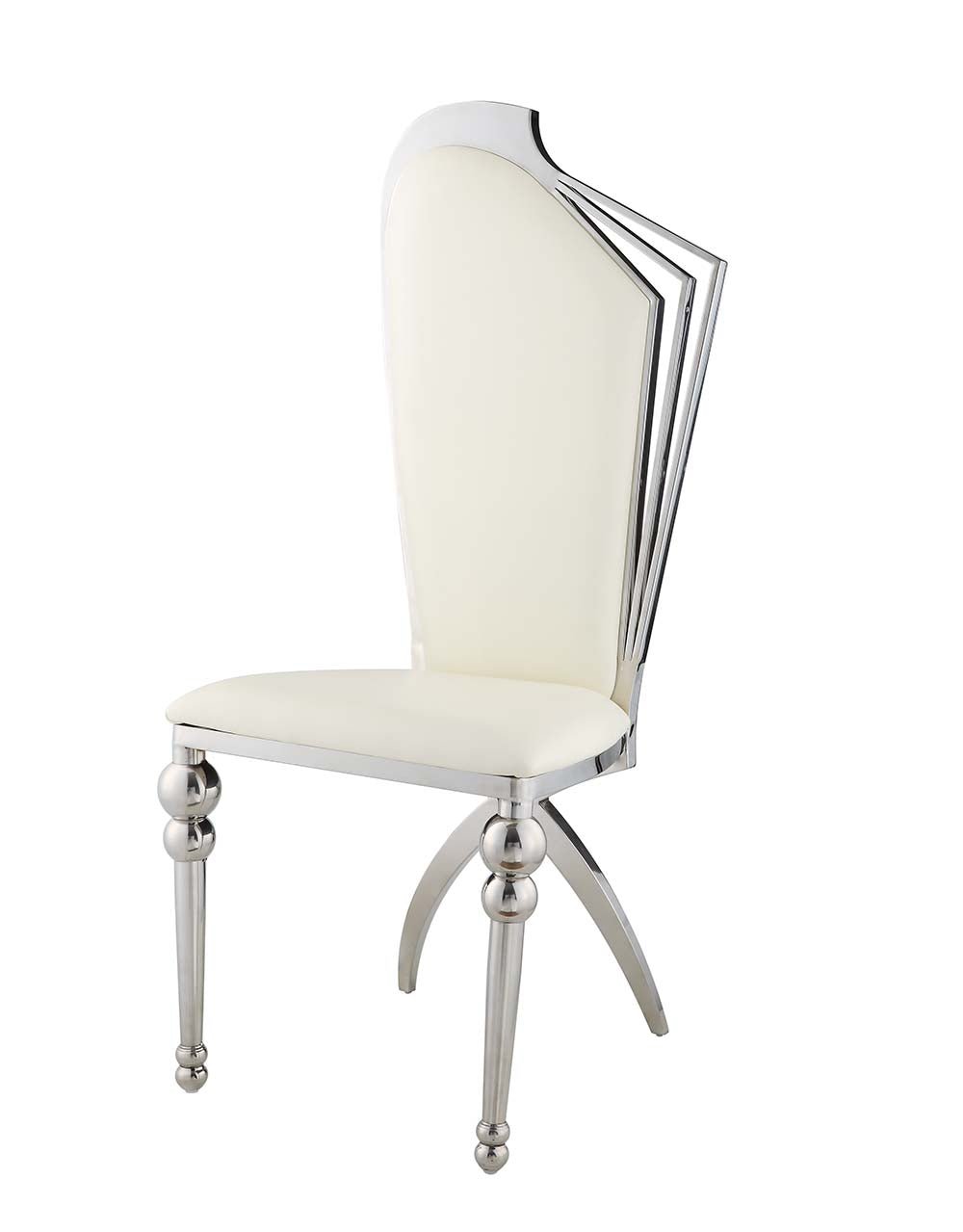 Cyrene Side Chair (Set - 2) DN00928 Beige Synthetic Leather | Acme | Home Elegance USA