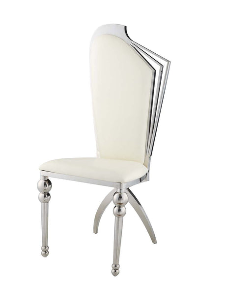 Cyrene Side Chair (Set - 2) DN00928 Beige Synthetic Leather | Acme - DN00928 - Home Elegance USA - 2