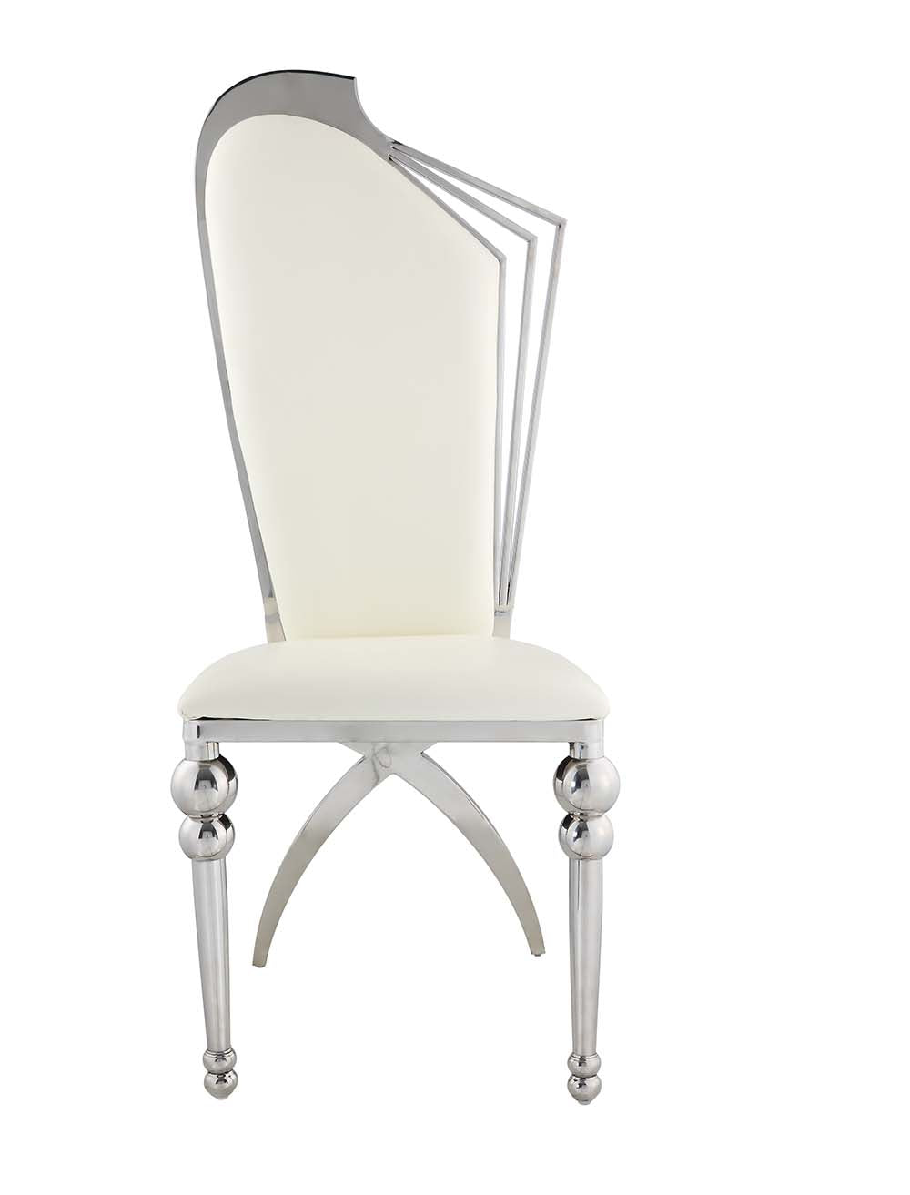 Cyrene Side Chair (Set - 2) DN00928 Beige Synthetic Leather | Acme - DN00928 - Home Elegance USA - 3