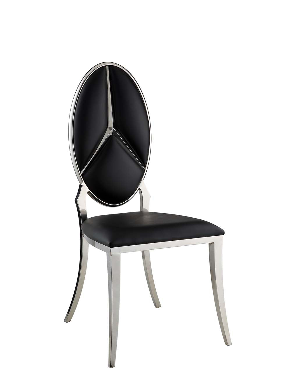 Cyrene Side Chair (Set - 2) DN00929 Black Synthetic Leather | Acme | Home Elegance USA