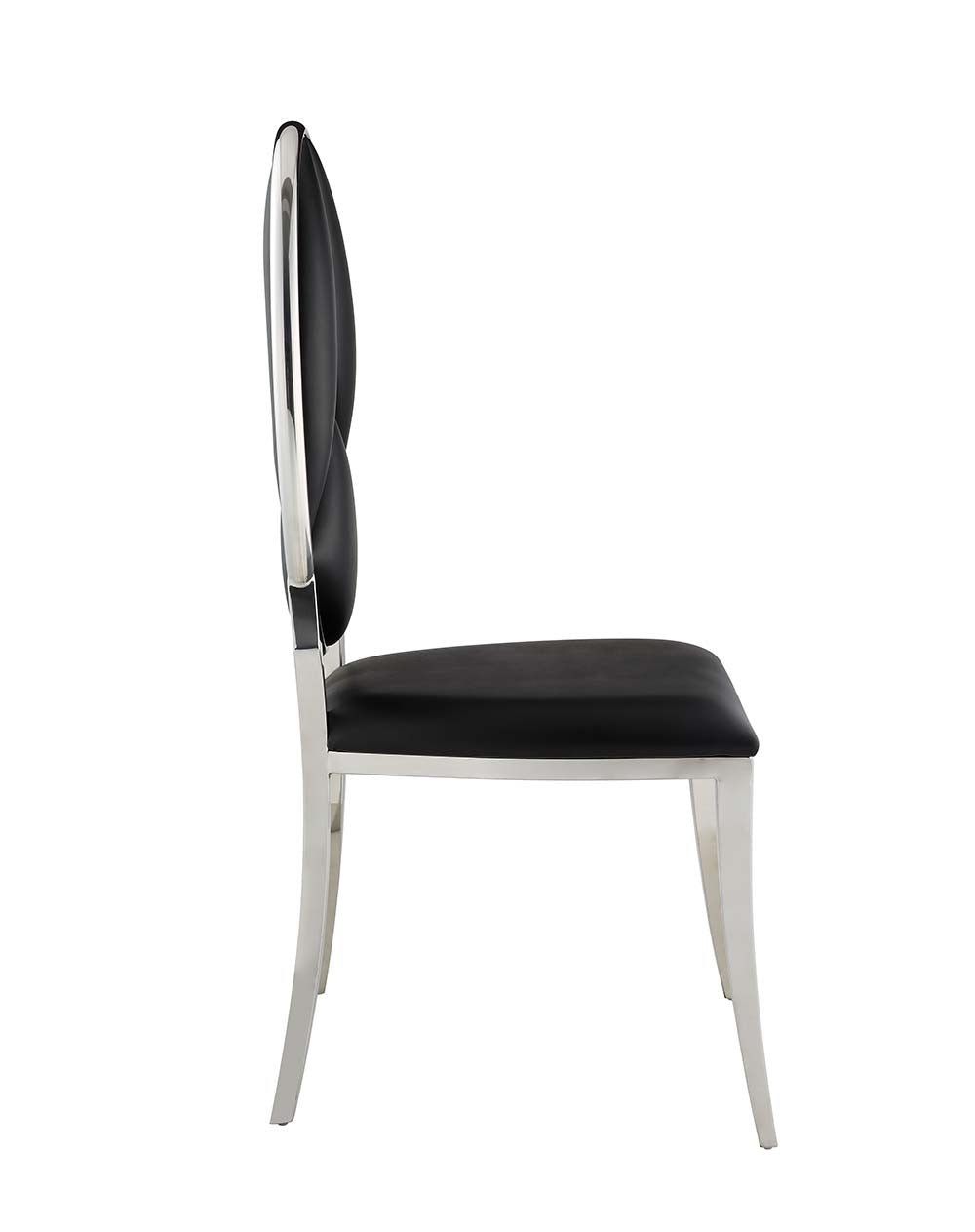 Cyrene Side Chair (Set - 2) DN00929 Black Synthetic Leather | Acme | Home Elegance USA