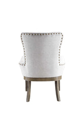 Acme - Landon Arm Chair DN00952 Gray Linen & Salvage Gray Finish