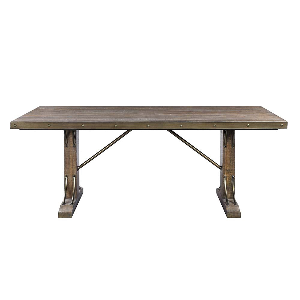 Acme - Raphaela Dining Table DN00980 Weathered Cherry Finish