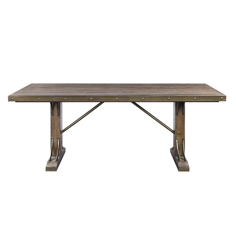 Acme - Raphaela Dining Table DN00980 Weathered Cherry Finish