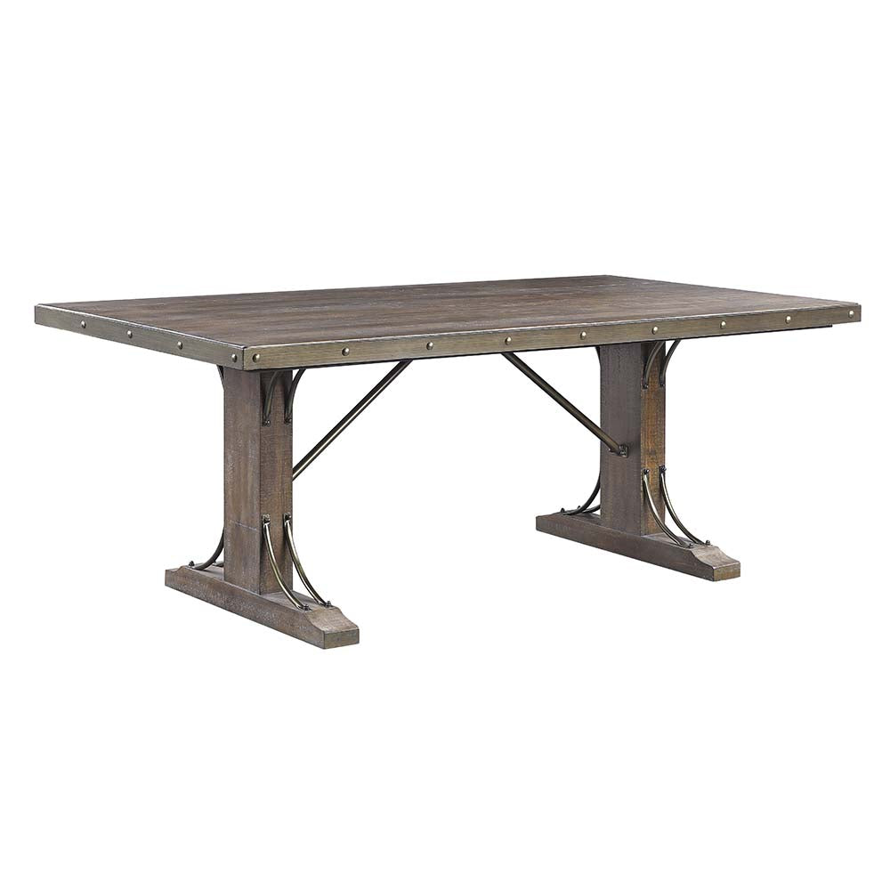 Acme - Raphaela Dining Table DN00980 Weathered Cherry Finish