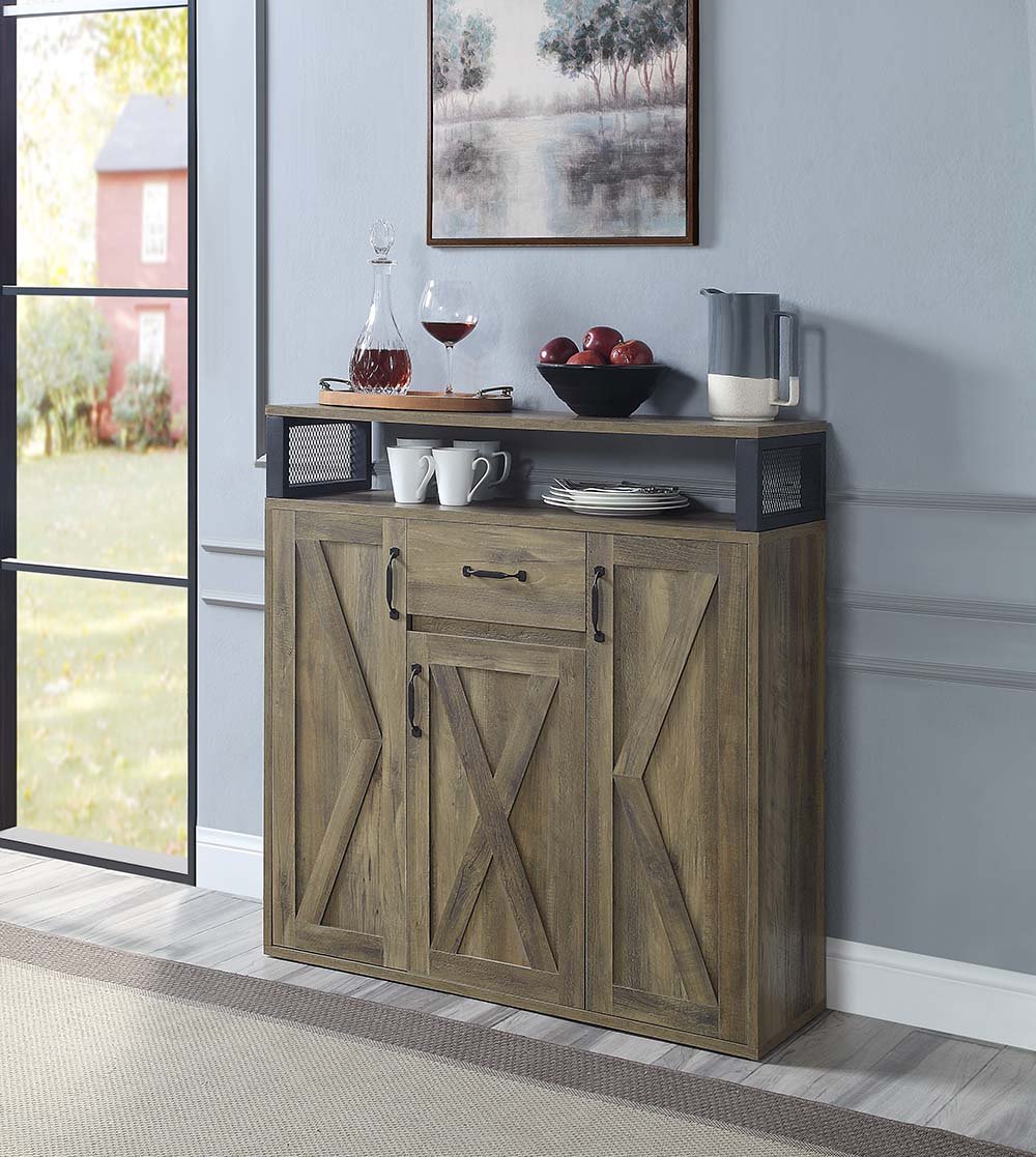 Abiram Server DN01027 Rustic Oak Finish | Acme - DN01027 - Home Elegance USA - 1