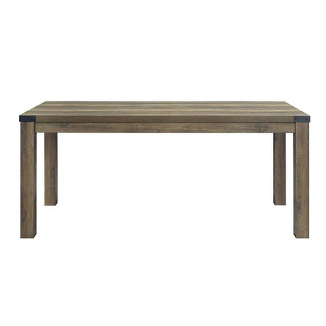 Abiram Dining Table DN01028 Rustic Oak Finish | Acme - DN01028 - Home Elegance USA - 2