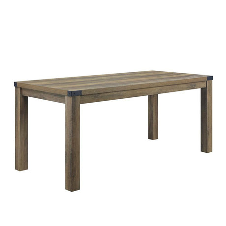 Abiram Dining Table DN01028 Rustic Oak Finish | Acme - DN01028 - Home Elegance USA - 1