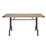 Acme - Edina Dining Table DN01057 Oak & Sandy Black Finish