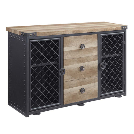 Acme - Edina Server DN01059 Oak & Sandy Black Finish