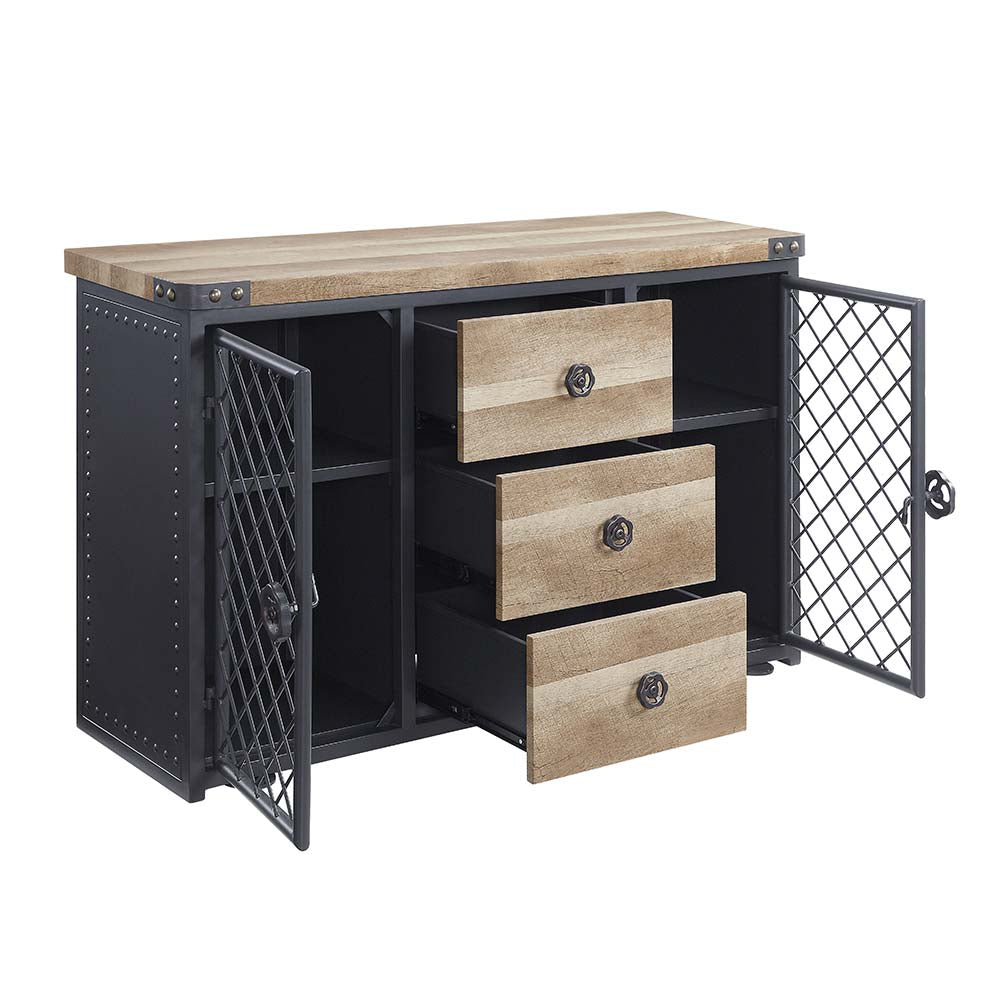 Acme - Edina Server DN01059 Oak & Sandy Black Finish