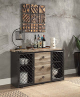 Acme - Edina Server DN01059 Oak & Sandy Black Finish