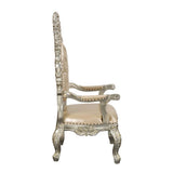 Acme - Sorina Arm Chair (Set-2) DN01210 Synthetic Leather & Antique Gold Finish